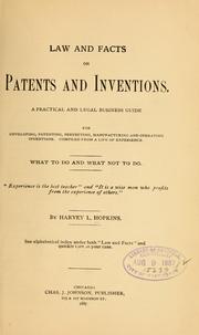 Law and facts on patents and inventions by Hopkins, Harvey L.