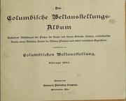 Cover of: Das Columbische Weltausstellungs-Album