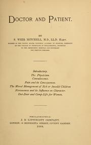 Cover of: Doctor and patient by S. Weir Mitchell