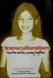 Cover of: Transculturalism: how the world is coming together