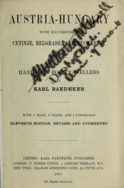 Cover of: Austria-Hungary by Karl Baedeker (Firm)