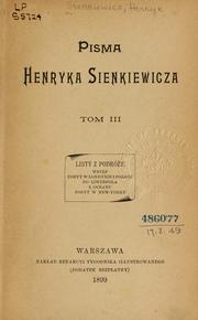 Cover of: Pisma Henryka Sienkiewicza by Henryk Sienkiewicz