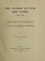 Cover of: The Stonor letters and papers, 1290-1483
