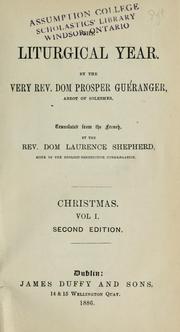 Cover of: Liturgical year by Prosper Guéranger
