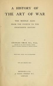 Cover of: A History of the Art of War by Charles William Chadwick Oman