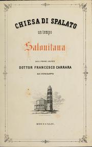 Cover of: Chiesa di Spalato, un tempo Salonitana