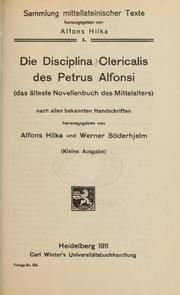 Cover of Die Disciplina clericalis des Petrus Alfonsi