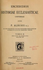 Cover of: Enchiridion historiae ecclesiasticae universae