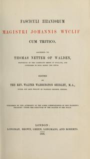 Cover of: Fasciculi Zizaniorum magistri Johannis Wyclif cum tritico.