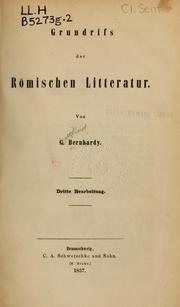 Cover of: Grundriss der römischen Litteratur