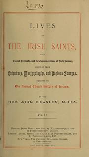 Cover of: Lives of the Irish saints | John O