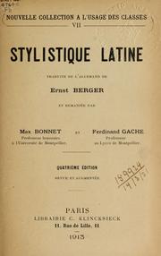 Cover of: Stylistique latine