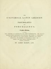Cover of: Totius Latinitatis lexicon