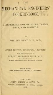 Cover of: The mechanical engineers' pocketbook by William Kent
