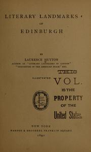 Cover of: Literary landmarks of Edinburg