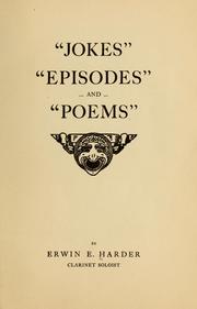 Cover of: "Jokes," "episodes," and "poems,"