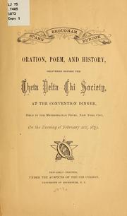 Cover of: Spahn, Brougham, Burdge: oration, poem, and history