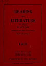 Cover of: Reading and literature (1915 ed)