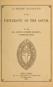 Cover of: University papers. by University of the South.