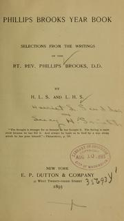 Cover of: Year book by Phillips Brooks