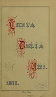 Cover of: Theta Delta Chi.: 1875.