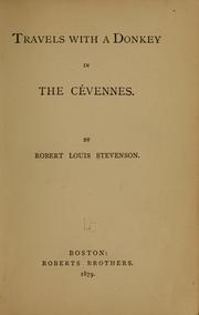 Cover of: Travels with a donkey in the Cévennes by Robert Louis Stevenson