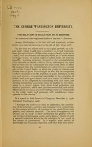 Cover of: The relation of education to patriotism.