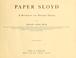 Cover of: Paper sloyd