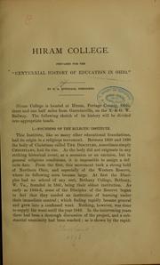 Cover of: Hiram college.