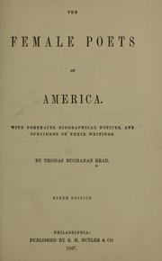 Cover of: The female poets of America. by Thomas Buchanan Read