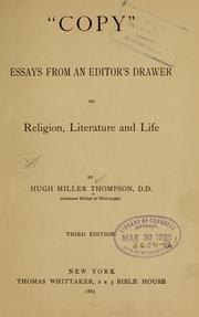 Cover of: "Copy" ; essays from an editor's drawer on religion