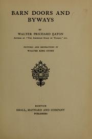 Cover of: Barn doors and byways by Eaton, Walter Prichard