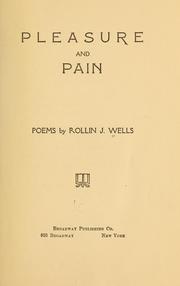 Cover of: Pleasure and pain: poems