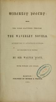 Waverley poetry by Sir Walter Scott