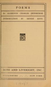 Cover of: Poems by Algernon Charles Swinburne