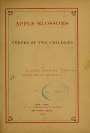 Cover of: Apple-blossoms: verses of two children