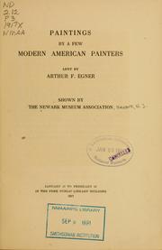 Cover of: Paintings by a few modern American painters.
