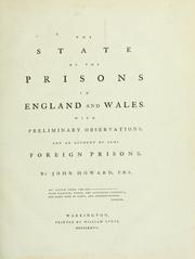 Cover of: The state of the prisons in England and Wales by Howard, John