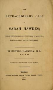 Cover of: The extraordinary case of Sarah Hawkes | Edward Harrison