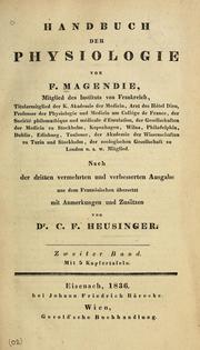 Cover of: Handbuch der Physiologie by François Magendie