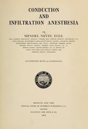 Cover of: Conduction and infiltration anesthesia