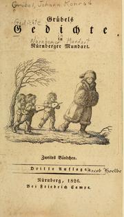 Cover of: Grübels Gedichte in Nürnberger Mundart