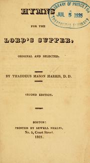 Cover of: Hymns for the Lord's Supper, original and selected