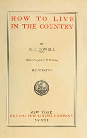 Cover of: How to live in the country