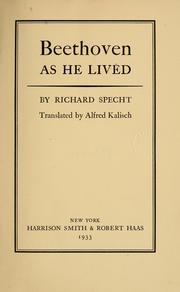 Cover of: Beethoven as he lived