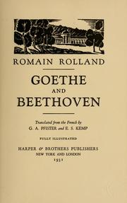 Cover of: Goethe and Beethoven by Romain Rolland