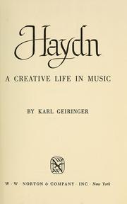 Cover of: Haydn by Karl Geiringer