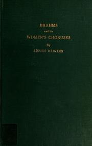 Cover of: Brahms and his women's choruses