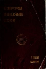 Cover of: 1988 uniform building code by International Conference of Building Officials
