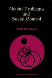 Cover of: Alcohol problems and social control.